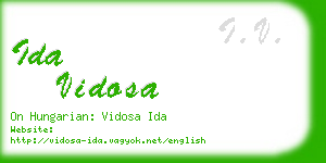 ida vidosa business card